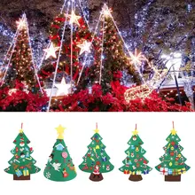 Войлочная Рождественская елка подвеска детская головоломка ручной торговый центр Рождественская атмосфера макет украшения Настенный декор