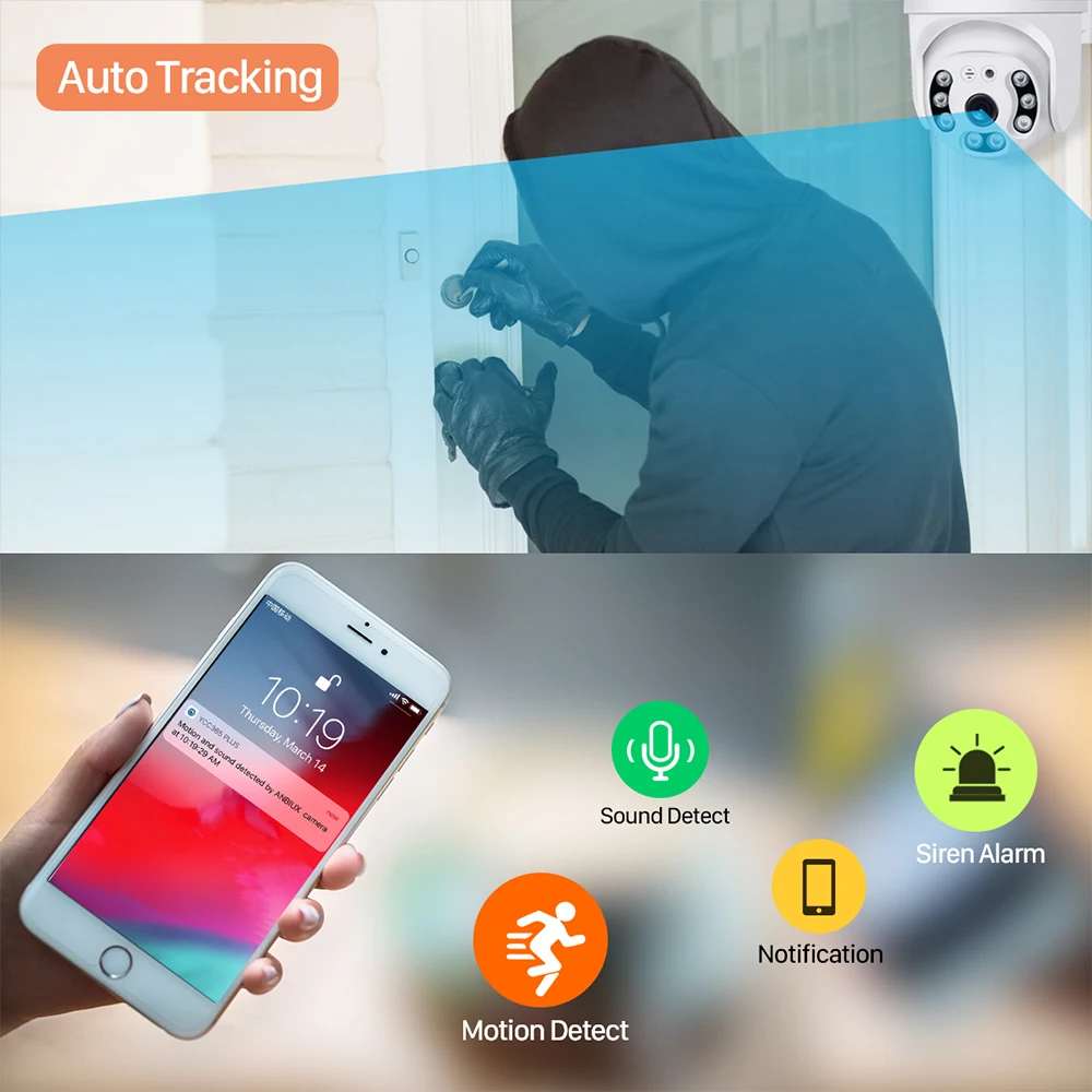 1080P WIFI Security Camera Outdoor PTZ Speed Dome Wireless IP Camera CCTV Pan Tilt 4XZoom IR Network Surveillance P2P CAM