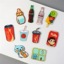 Korea Creative Cartoon Cola Milk Food Fridge Magnets Refrigerator Baby Bottle Refrigerator Paste Home Decoration Photo Sticker