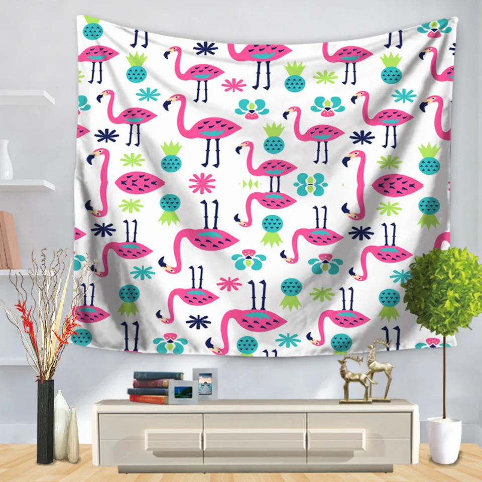 

Dropshipping Flamingo Stripe Tapestry Rug Blanket Wall Hanging Home Furnishing Tapestries Boho Beach Mat Tapestry