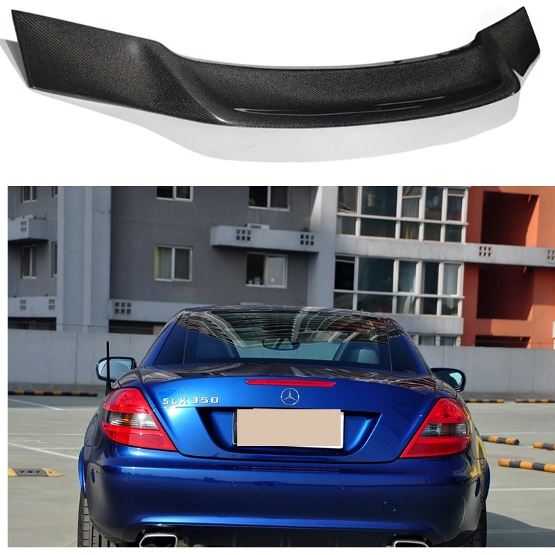 Mercedes R171 R Style Carbon Fiber Rear Spoiler Wing for Benz SLK Class  R171 2004 - 2010 SLK200 SLK280 SLK300 SLK350