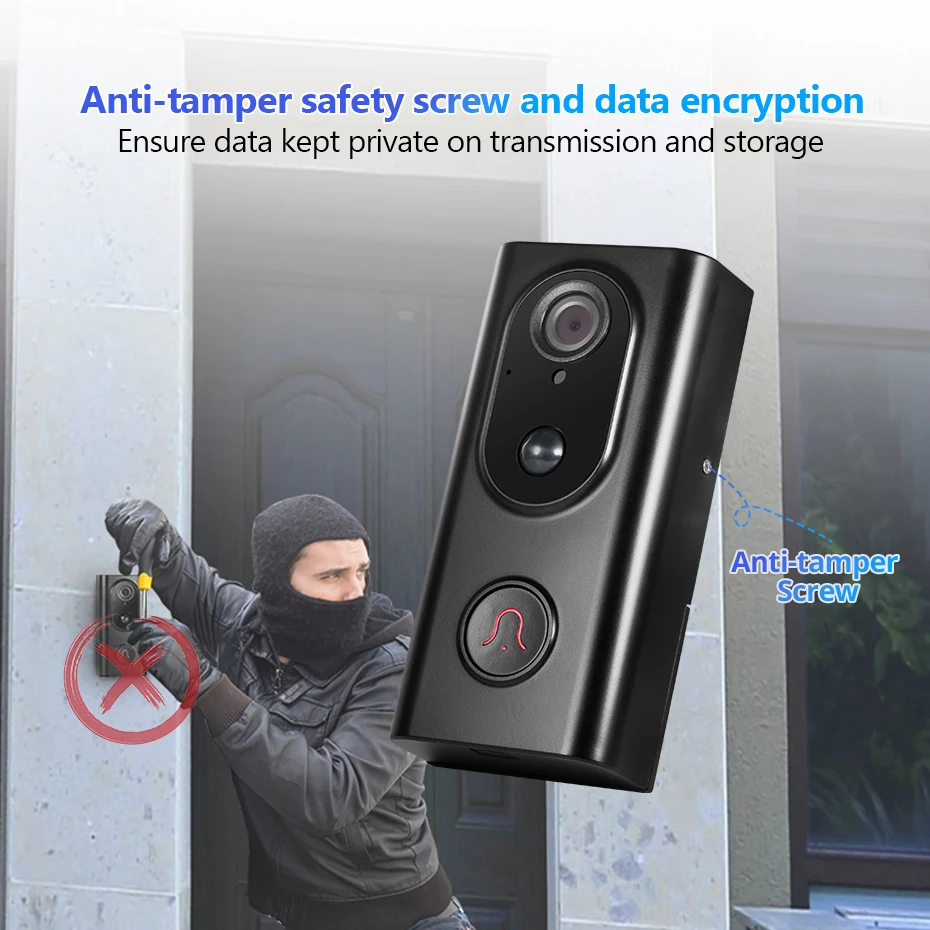 KERUI Wifi Doorbell Camera Intercom-System Wireless Night-Vision Two-Way Audio-Visible