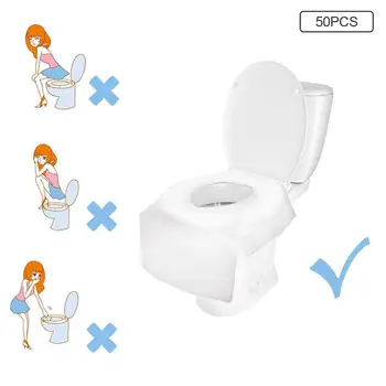 

Disposable Toilet Seat Covers Extra Large 50 Packs Perfect For Adults And Kids Potty Training With Individually Wrapped
