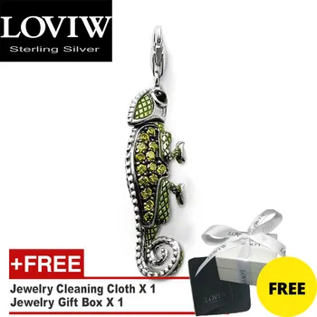 

Pirate Green Lizard Chameleon, Brand Fashion Jewelry Thomas sabor 925 Sterling Silver Accessories Gift For Woman & Men