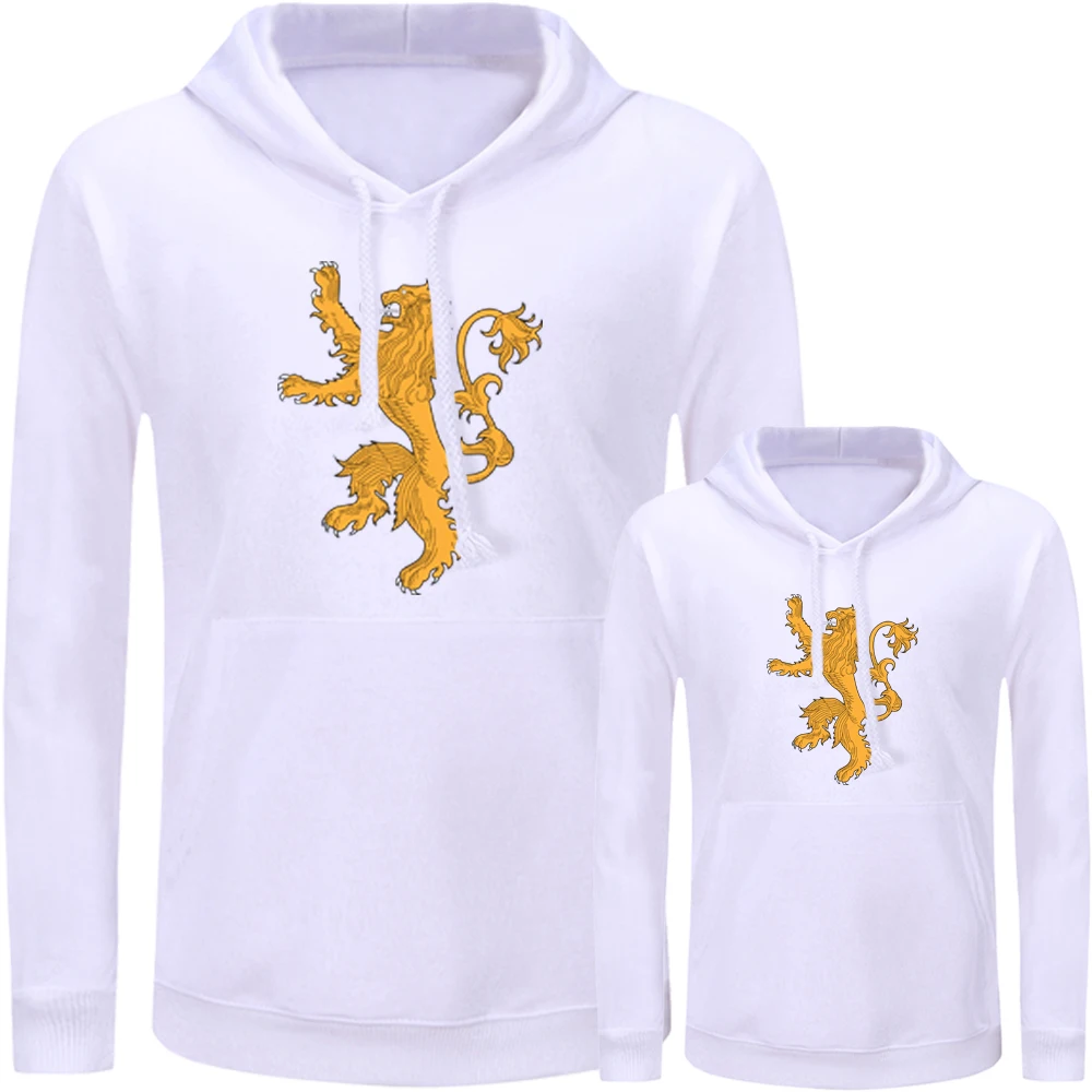 

Game of Thrones House Targaryen Design Matching Family Outfits Hoodies Dad Mom Daughter Son Sweatshirts Printed Pullovers Gift