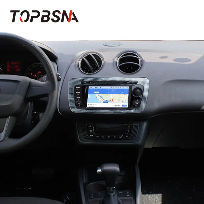 Автомагнитола TOPBSNA 2 Din Android 10 мультимедийный плеер для Seat Ibiza 6j 2009 2010 2012 2013 GPS