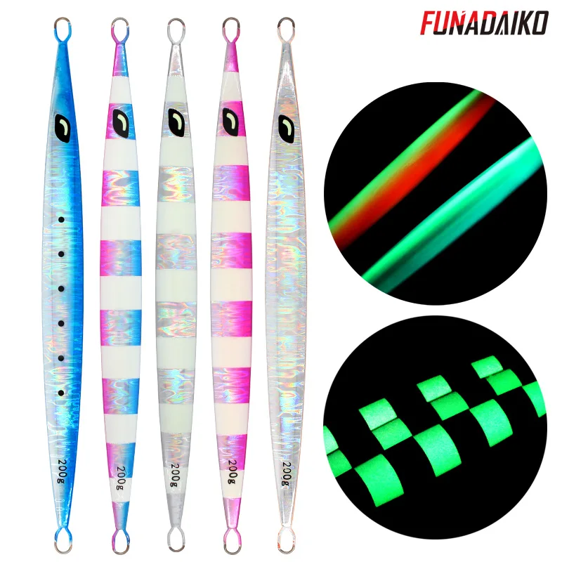 FUNADAIKO lead jig artificial baits Metal jig jigging lure fishing lure fast long jig slow metal jig fishing jig 130g 300g 400g