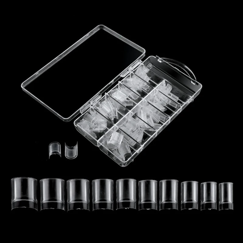 

New 100pcs Aquarium Nails Water Injection Hollow False Nail Tips Artificial Nails Art UV Gel Polish DIY Manicure Design