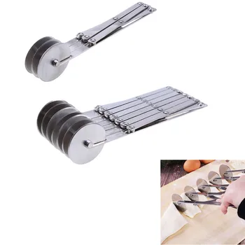 

3/7 Wheel Pizza Pastry Peeler Cutter Dough Divider Stainless Steel Pizza Knife Tool Flexible Roller Kitchen Accessories Scissor