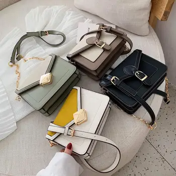 

PinShang Woman Fashion Matching Colors Single Shoulder Crossbody Bag Shoulder Satchel