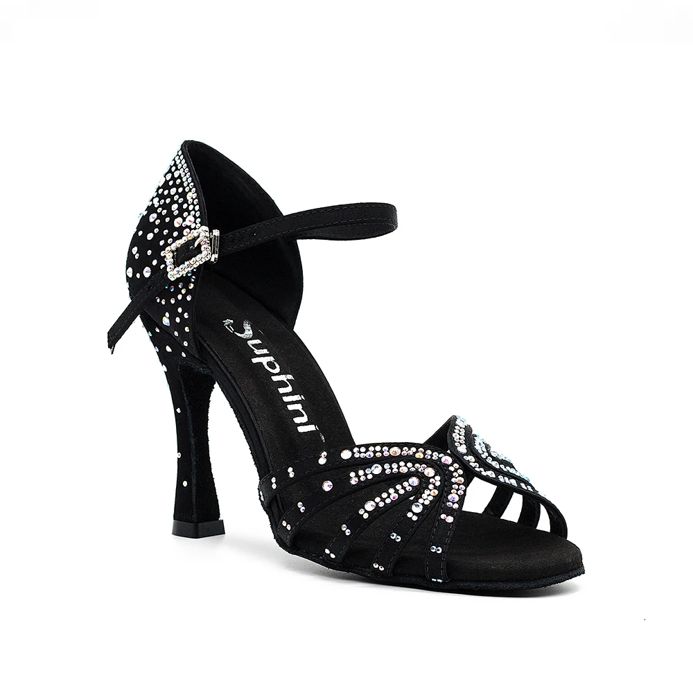Бесплатная доставка Suphini Новинка Шикарные туфли для латинских танцев Вечерние