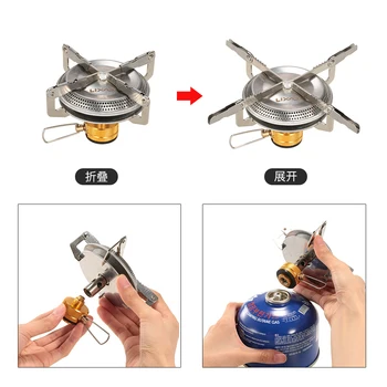 Lixada 3500W Portable Outdoor Camping Gas Stove Hiking Backpacking Picnic Ultralight Cooking Gas Burner Stove Furnace 3