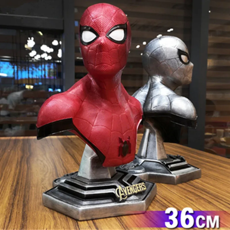 Super Hero Spider-Man Pen Holder Resin Desk Decor Action Figure Gift 