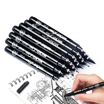

8/12pcs Hand Lettering Pens Neelde Drawing Line Calligraphy Pen Waterproof Pigment Sketch Markers Pen For Design Art Supplie
