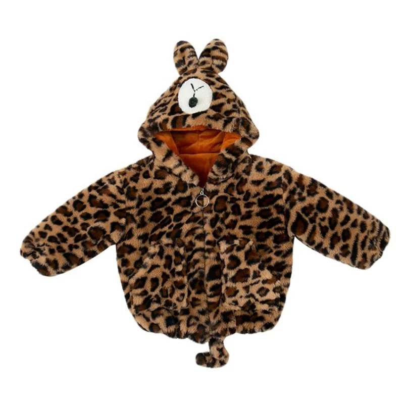 CROAL CHERIE Winter Kids Girls Jacket Halloween Clothing Warm Leopard Fleece Fur Boys Winter Coat Outerwear Snowsuit  (7)