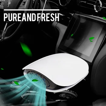 

Car Air Purifier Odor Eliminator Gift Office Home Cleaner Formaldehyde Negative Ionizer Mini Portable ABS Low Noise Freshener