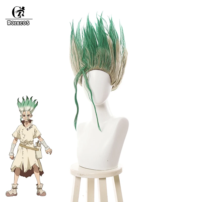 ROLECOS аниме Доктор Стоун косплей волос сенку ишигами короткие синтетические