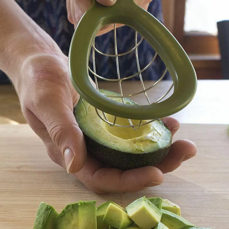 Avocado Slicer Melon Fruits Cutter Cuber Kitchen Hand Tool For Avocado Cutting