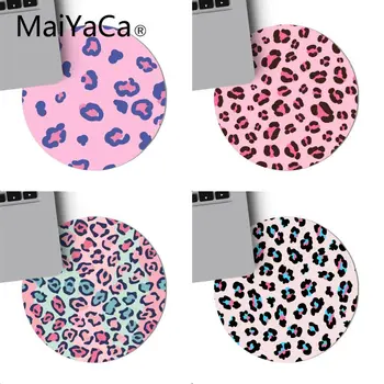 

MaiYaca Leopard color print pink Computer Gaming Mousemats Game Mouse Pad round mouse Mat Anti Slip gaming Mousepad 22x22cm