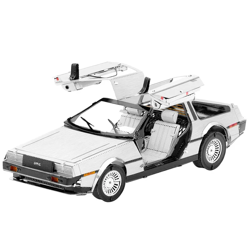 

3D Metal Puzzle DELOREAN Model KITS DIY Laser Cut Assemble Jigsaw Toy Gift for Children