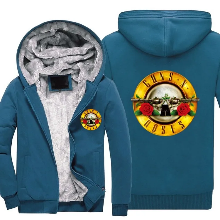 С капюшоном стеганая куртка свитшоты Guns N Roses N 'Roses и новые Five-Di мужские тату свитшот-худи, толстовки - Цвет: Бургундия