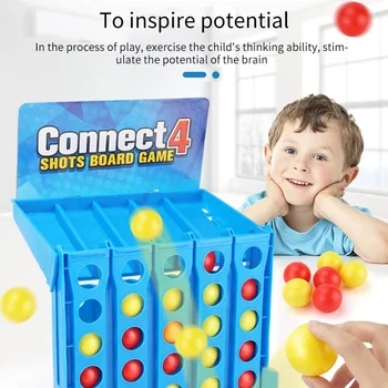 

New 1 Set Connect 4 Shots Game Board Game Entertainment Connect Sports Educational Puzzle Toys Party Games For Kids Xmas Gifts
