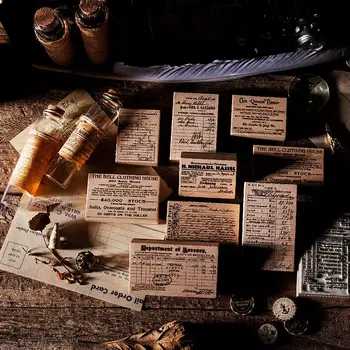 

JIANWU Retro Atlantic Ticket Stamp DIY Wooden Rubber Stamps For Scrapbooking List Planner Seal journal Crafts Supplies