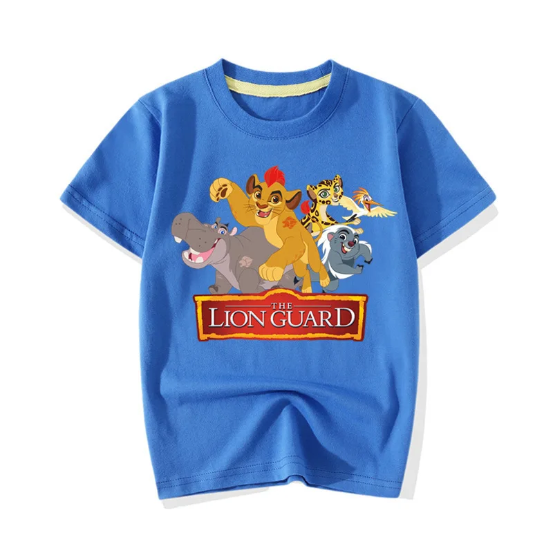Camiseta/Детская футболка с короткими рукавами с изображением короля льва Диснея; летняя дышащая детская одежда из хлопка