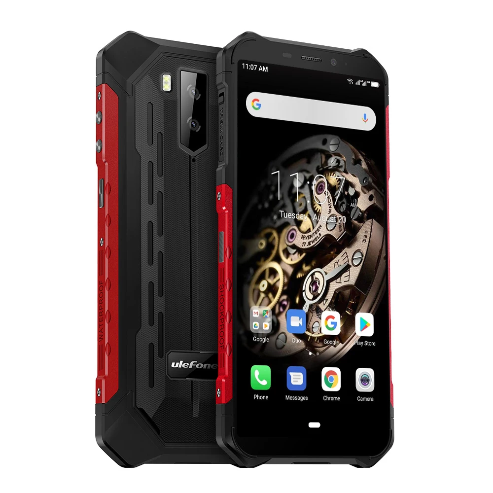 Ulefone Power X5 Android 9,0 5,5 дюймов мобильный телефон Оперативная память 3 Гб оперативной памяти, Встроенная память 32GB Bluetooth 5,0 Dual SIM Octa Core LTE 4G Смартфон NFC OTG - Цвет: Красный