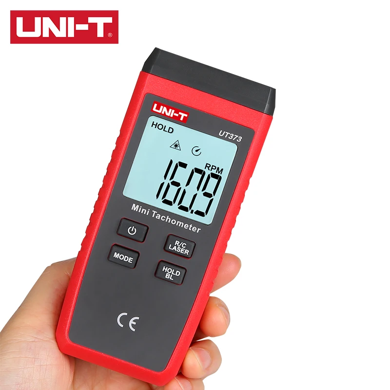 UNI T цифровой Бесконтактный тахометр UT373 с индикацией перегрузки до 99999 OL одним