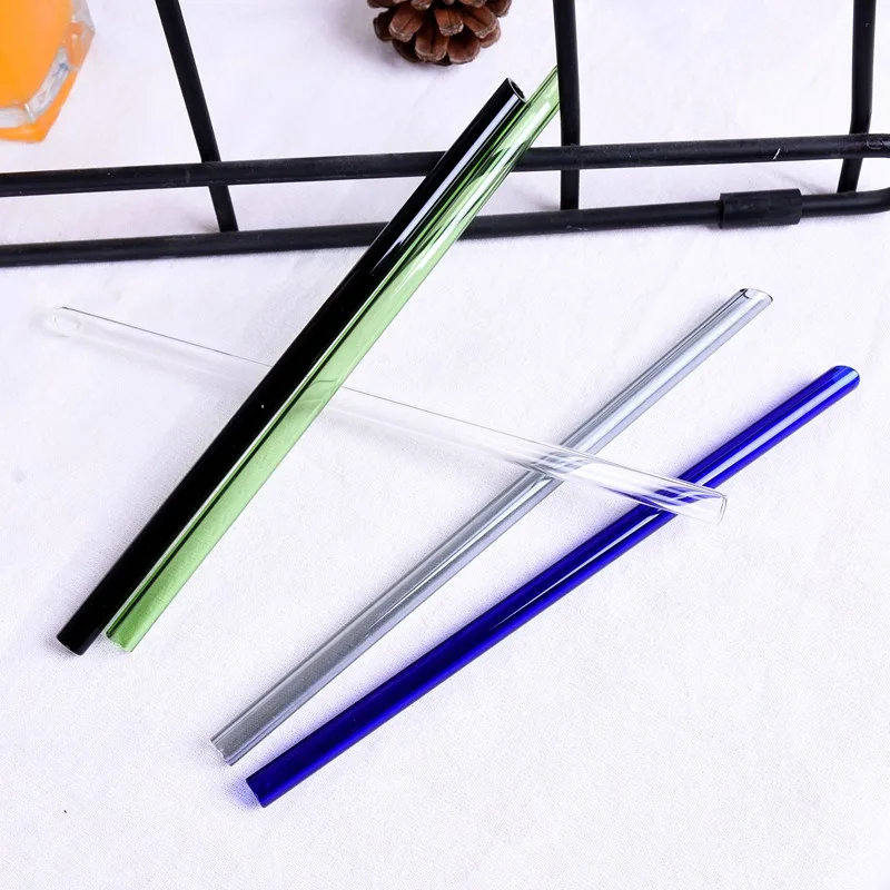 Sale-Glass Straw Drking Tubes Reusable Pointed Glass Staws Heat Resistant Store Bar Tea Party Accessories for Milk | Дом и сад