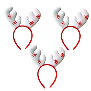 

3 PCS Xmas Headband Festive Chic Christmas Headwear Hair Accessories Christmas Hair Hoop Antler Headband for Party Christmas