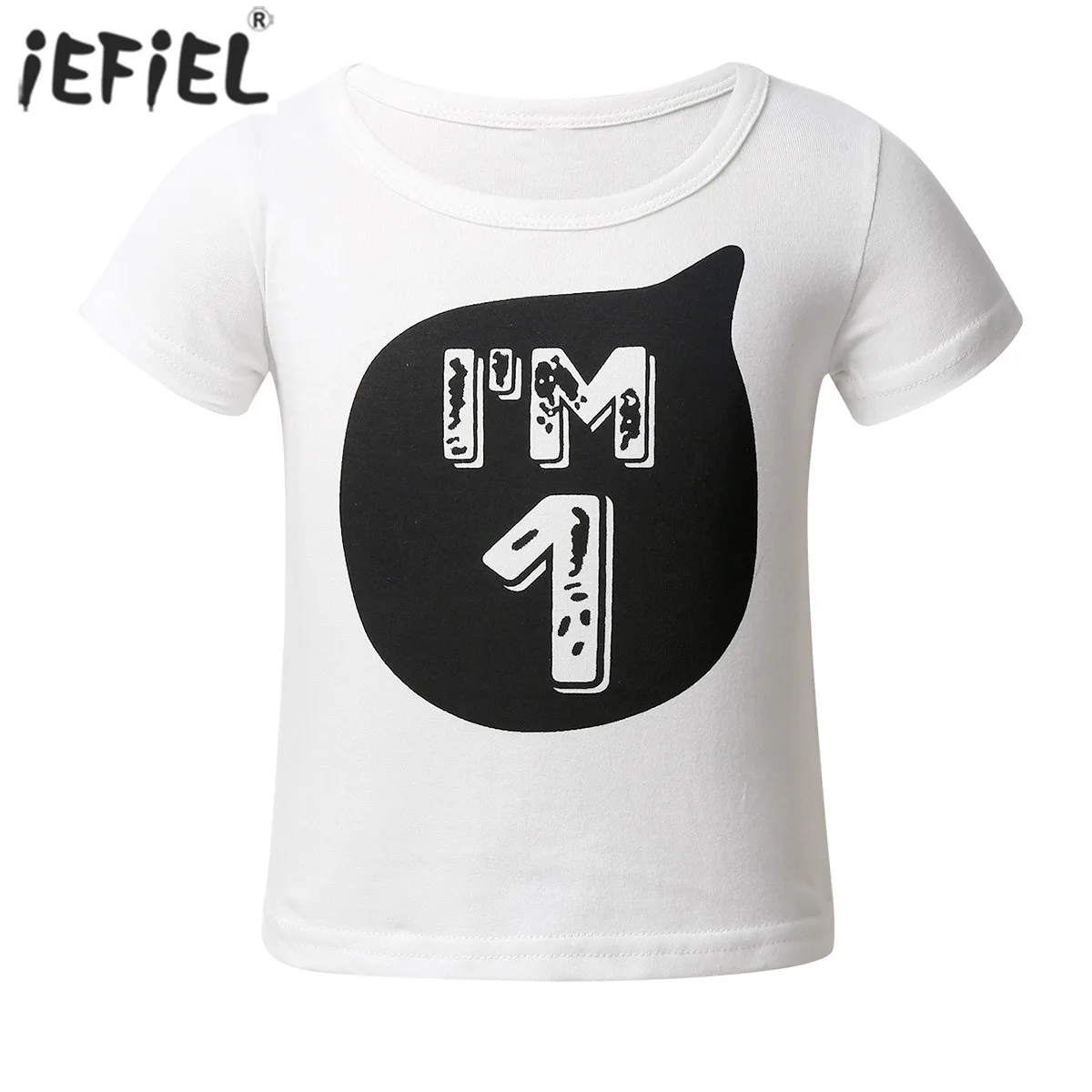 

Boys Girls Cotton T-Shirt Summer Casual Fashion Numbers Print Boys T-Shirt Top Birthday Party Cute Sport Unisex Kids Clothes