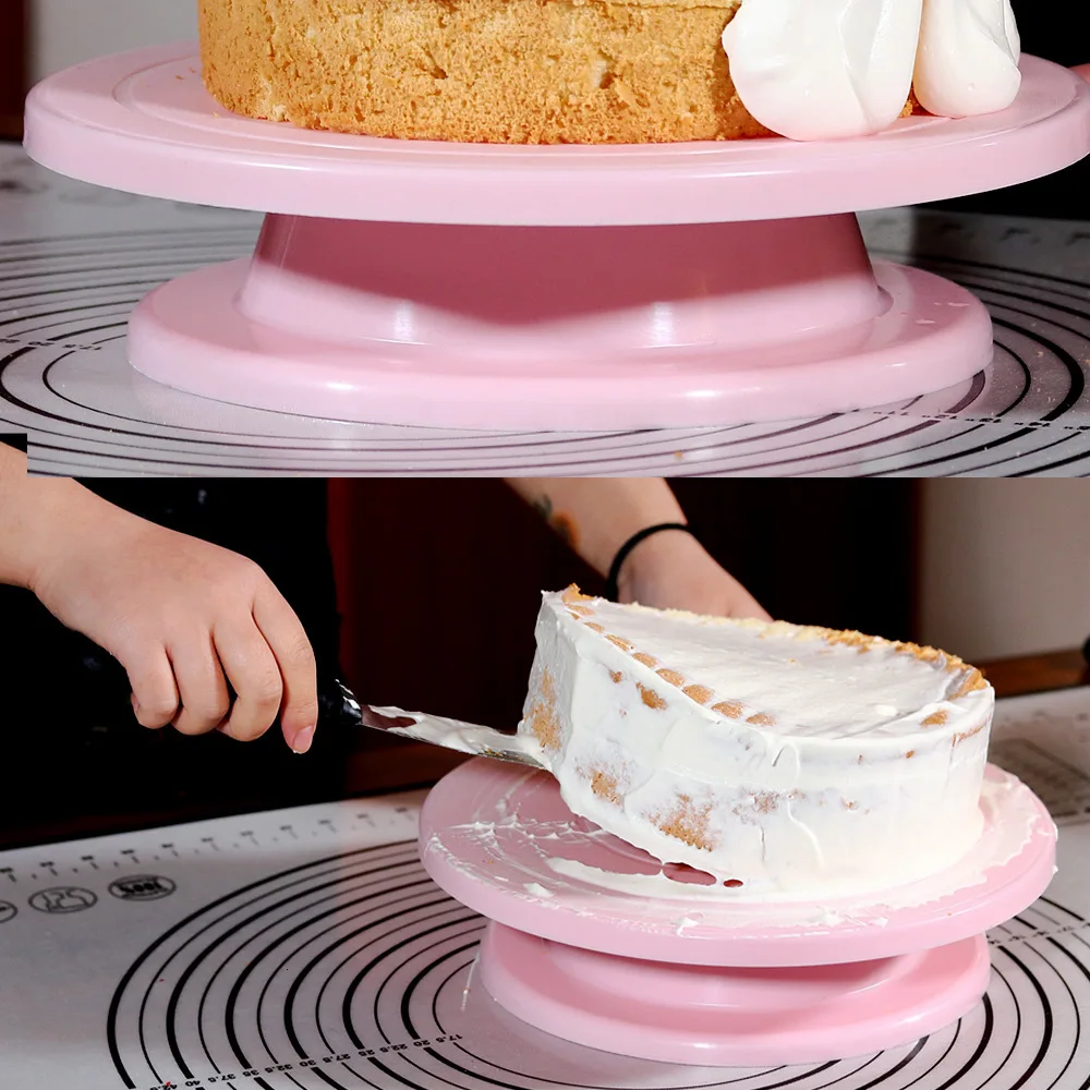 Сделай Сам тарелка для Торта Силиконовой Формы для выпечки торта поворотный стол вращающиеся круглые инструменты для украшения торта поворотный стол Кондитерские принадлежности подставка для торта