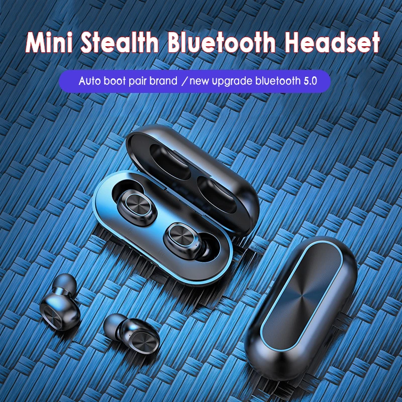B5 Wireless Bluetooth Earphone TWS Touch Control Waterproof Bluetooth 5.0 Headset 9D Stereo Music Headphones
