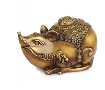 

brass copper mouse Decoration Lucky Jinbao Zodiac Feng Shui rat