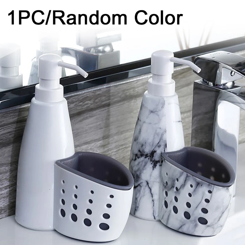 Модернизированный Многофункциональный кухонный раздатчик жидкого мыла для ванной комнаты с мешком для очистки губчатое мыло держатель для слива шампуня бутылка - Цвет: Random Color