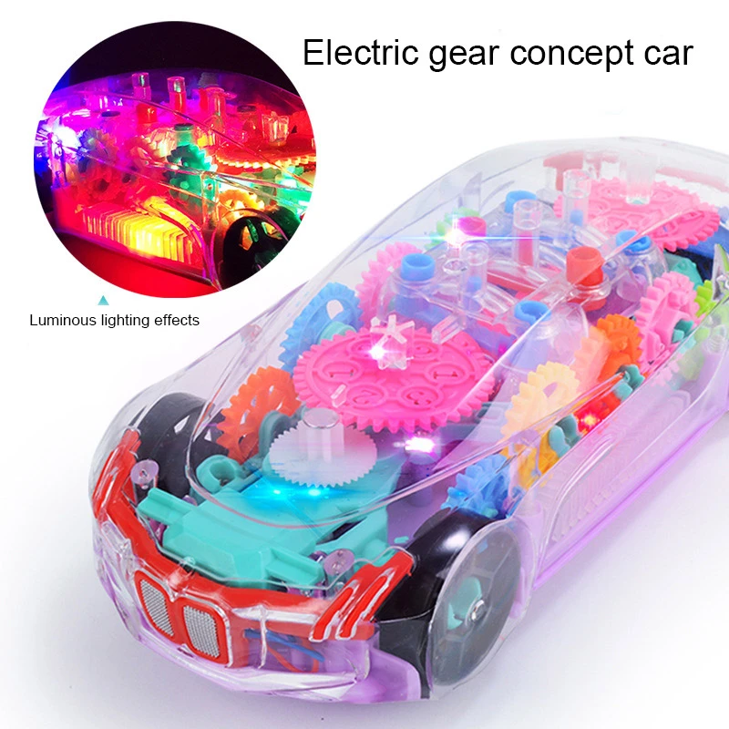 Baby Auto Spielzeug mit Musik und Lichter Transparente Mechanische Getriebe 