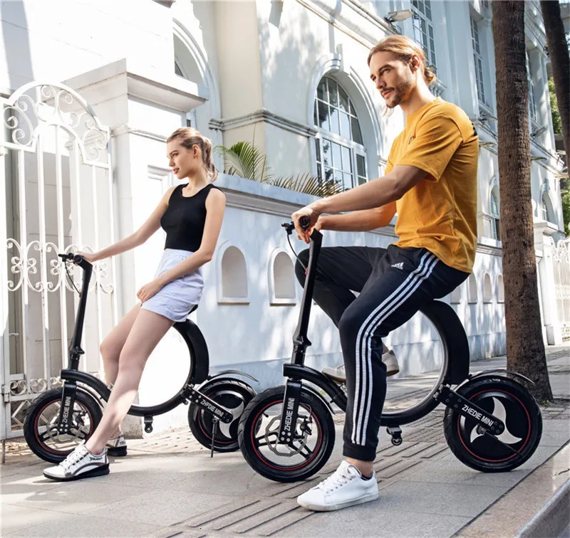 Daibot Two Wheel Electric Scooter Electric Bicycle 14 Inch 500W Portable Mini Folding Adult Electric Bicycle  (1)
