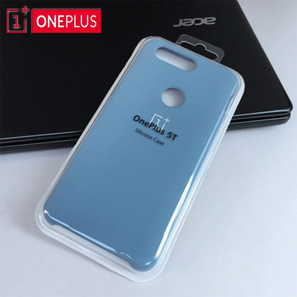 Original Oneplus 1+ 5T Soft Silicone Case&Cover Back Protective Case One plus Five T Black Silky liquid soft shell Power Button