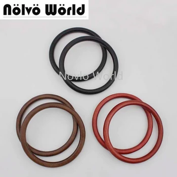 

20 pairs=40 pieces,accept mix color,13.5cm Round Wood knit bags handbags handle,Circle Wooden crochet bags handbags handle
