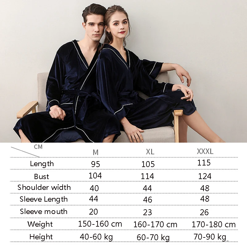 Queenral/Зимний толстый теплый мужской/женский халат для влюбленных, парная ночная рубашка, одежда для сна, большая длинная одежда для сна, M, XL, XXL, домашняя одежда