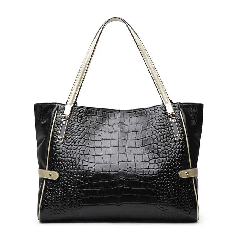 

ICEV new fashion simple women's genuine leather handbags cowhide leather handbags famous brands solid zipper tote large capacity