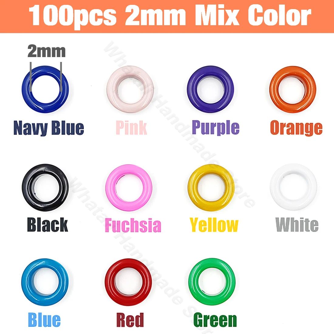 100pcs Mixed 11 Colors Hole Metal Eyelets For DIY Leathercraft Scrapbooking Shoes Belt Cap Bag Tags Clothes Accessories Fashion