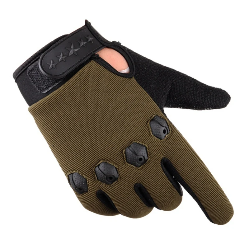 Тактические тренировочные перчатки с полным пальцем, перчатки для рыбалки, противоскользящие резиновые варежки для охоты, кемпинга, велоспорта, камуфляжные, для спорта на открытом воздухе M - Цвет: G