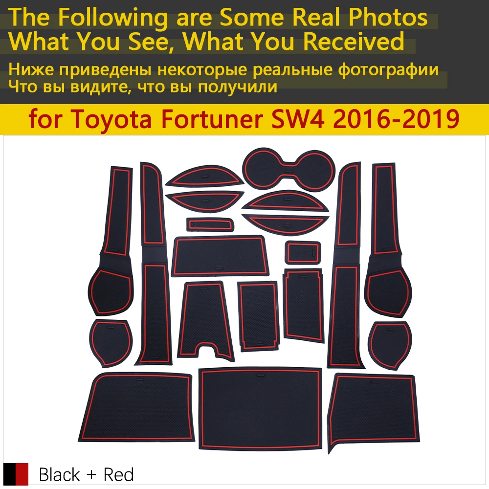 Противоскользящий резиновый коврик для Toyota Fortuner SW4~ аксессуары для автомобиля наклейки коврик для телефона