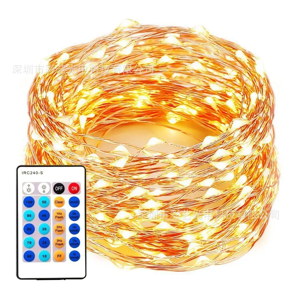

Foreign Trade Wine Bottle Colorful Lights with Remote Control Christmas Copper Lamp Wedding Outdoor Lamp String Full Copper Stri