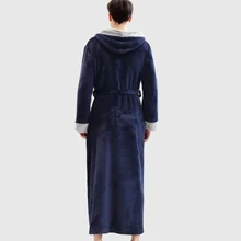 Горячие новые мужские пижамы салон красоты банный халат толстая секция осень и зима плюс длинные модные бархатные фланелевые халаты