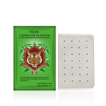 

100pcs/lot Popular Tiger Chilli Plaster to Relief Pain Effective Natural Muscle and Joint Pain Patch