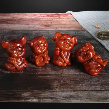 

Home Decoration Talk about Wood Fragrant Rosewood Zodiac Pig Home Creative Decoration Crafts Woodcarving Decoration
